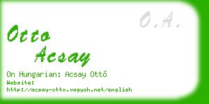 otto acsay business card